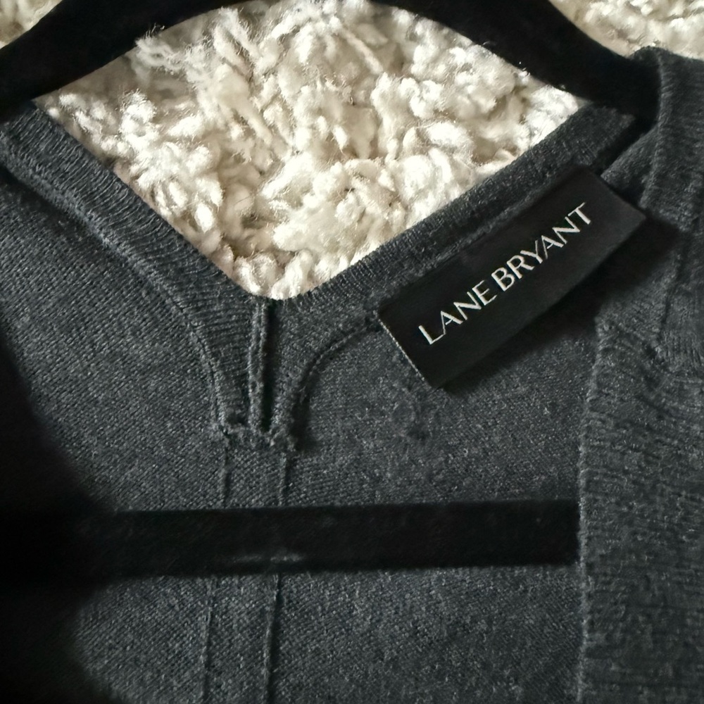 Lane Bryant Dark Gray Open Cardigan - Picture 4 of 4